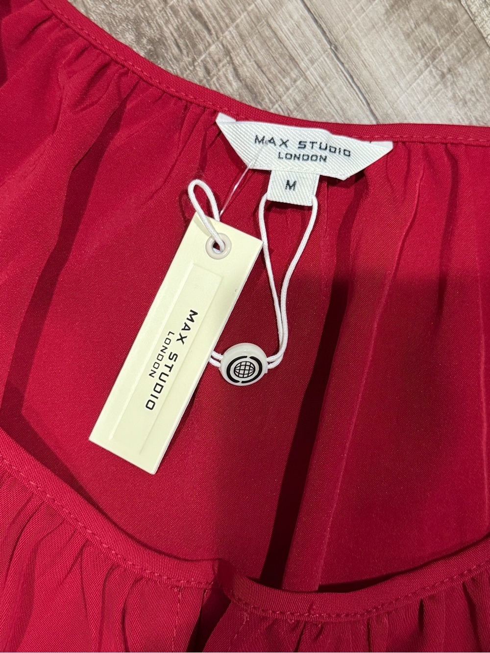 Max Studio Front Keyhole Maxi Dress Red Size Medium summer fashion - Picture 5 of 7